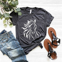 Simple Floral Horse T-Shirt