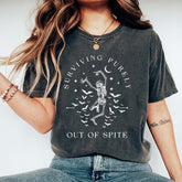 Surviving Purely Out Of Spite Skeleton Bat T-Shirt