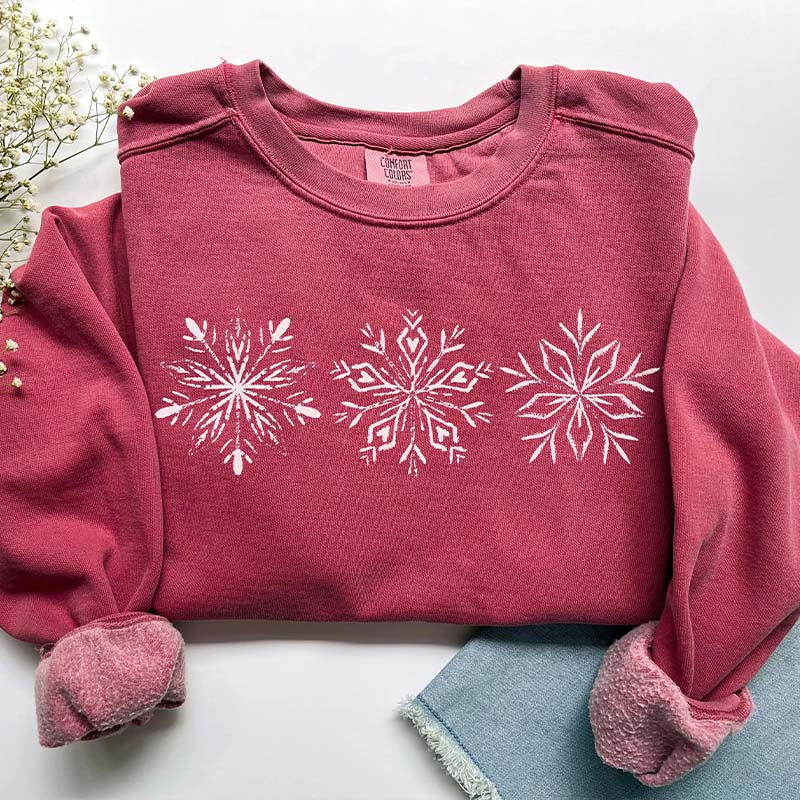 Comfort Colors Snowflakes Sweatshirt