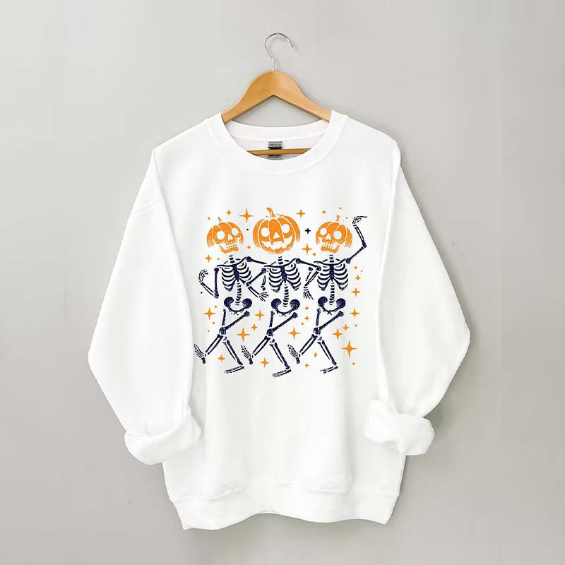 Pumpkin Skeleton Halloween Sweatshirt