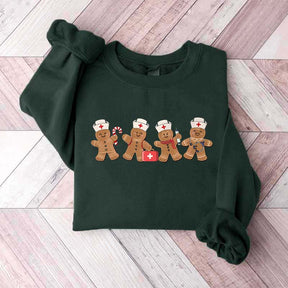 Gingerbread Christmas Nurse Sweatshirt