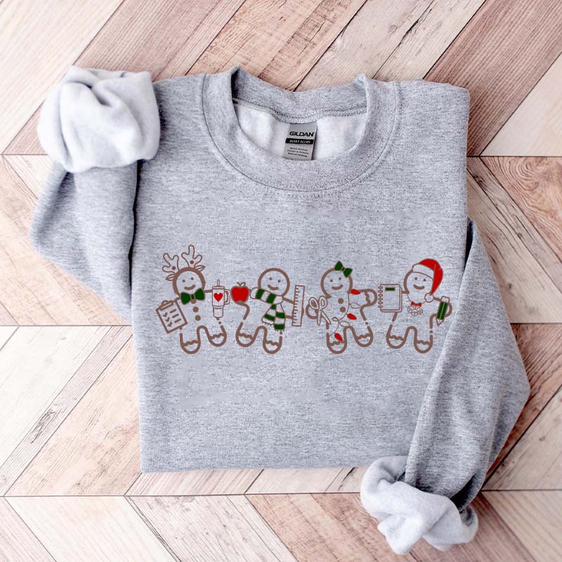 Gingerbread Teacher Christmas Sweatshirt