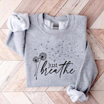 Just Breathe Dandelion Wildflower Sweatshirt
