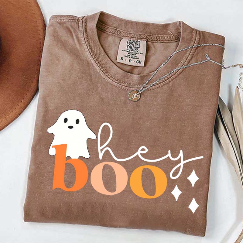 Hey Boo Ghost Halloween T-Shirt