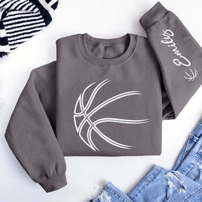 Personalized Basketball Silhouette Sweatshirt