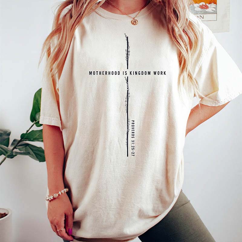 Motherhood Is Kingdom Work Wildflower T-Shirt