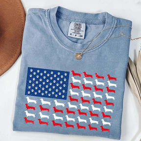 Dachshund American Flag T-Shirt