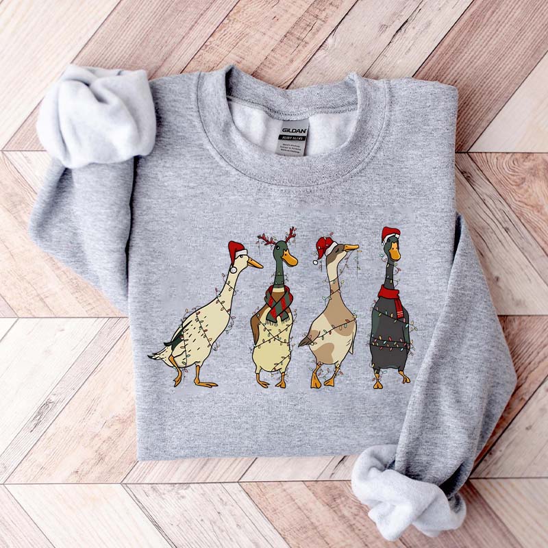 Christmas Ducks Farm Lover Sweatshirt
