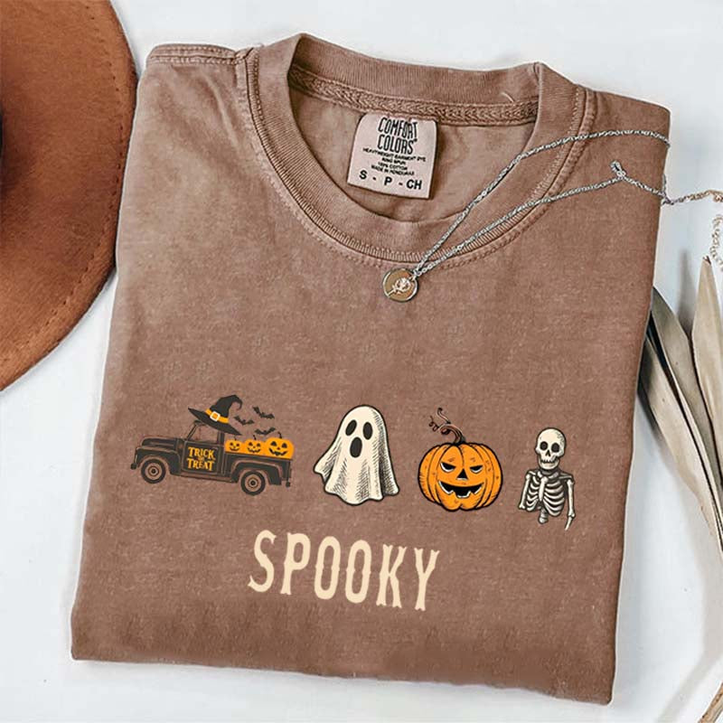 Pumpkin Season Girly Spooky Halloween T-Shirt
