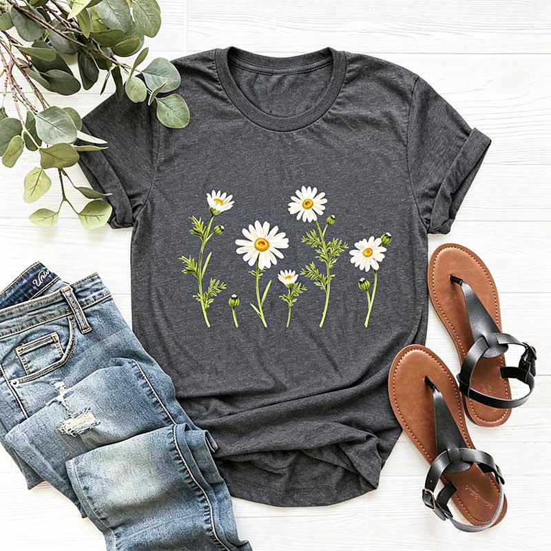 Daisy Flower Wildflower Summer Graphic T-Shirt