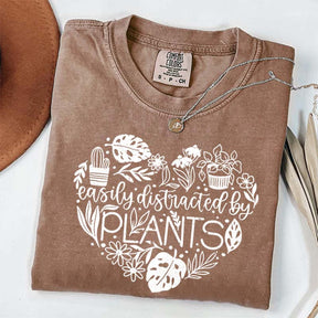 Cute Heart Easily Distracted By Plants T-Shirt