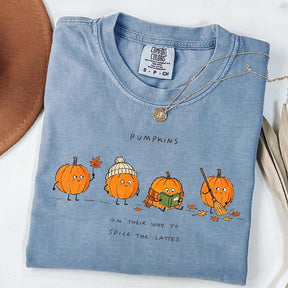 Pumpkins on Their Way to Spice the Latte Graphic T-Shirt
