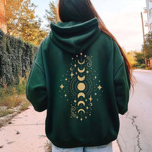 Vintage Celestial Vertical Moon Phase Hoodie