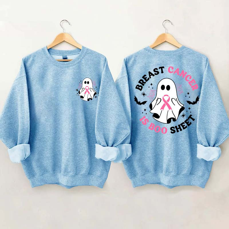 Ghost Ribbon Breast Cancer Is Boo Sheet Sweatshirt