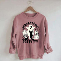 Purranormal Cativity Spooky Ghost Cat Sweatshirt