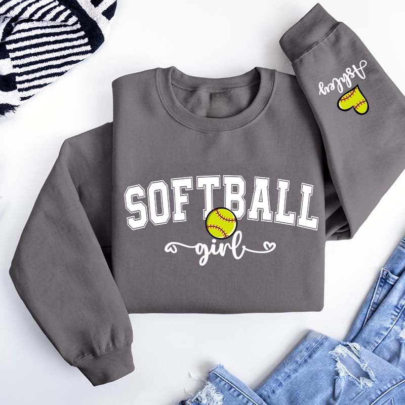 Custom Softball Girl Sweatshirt