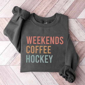 Weekends Coffee Hockey Sport Mom Sweatshirt