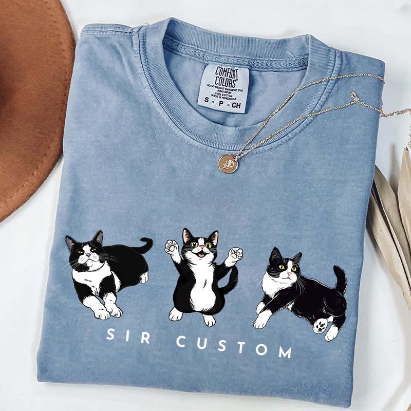 Custom Tuxedo Cat T-Shirt