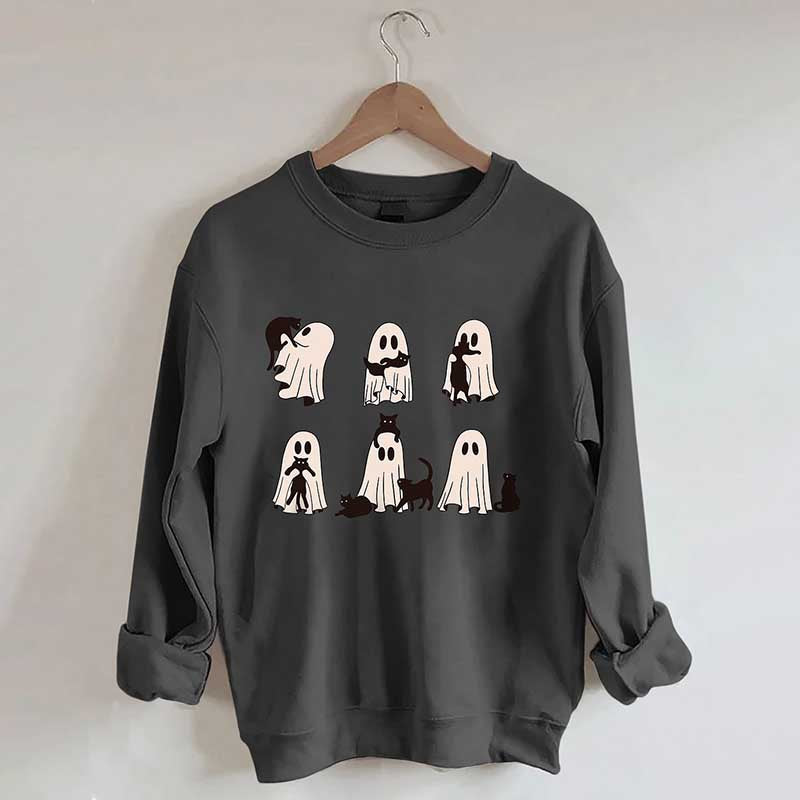 Ghost Black Cat Sweatshirt