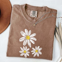 Boho Floral Comfort Colors Daisy T-Shirt