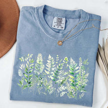 Botanical Fern Leaves Green Foliage T-Shirt
