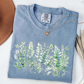 Botanical Fern Leaves Green Foliage T-Shirt