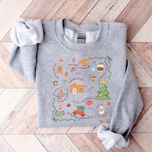 Doodle Christmas Liberal Values Political Protest Sweatshirt