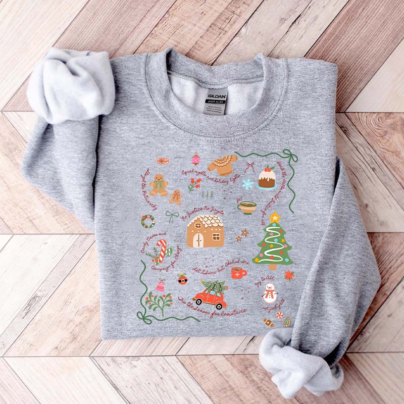 Doodle Christmas Liberal Values Political Protest Sweatshirt