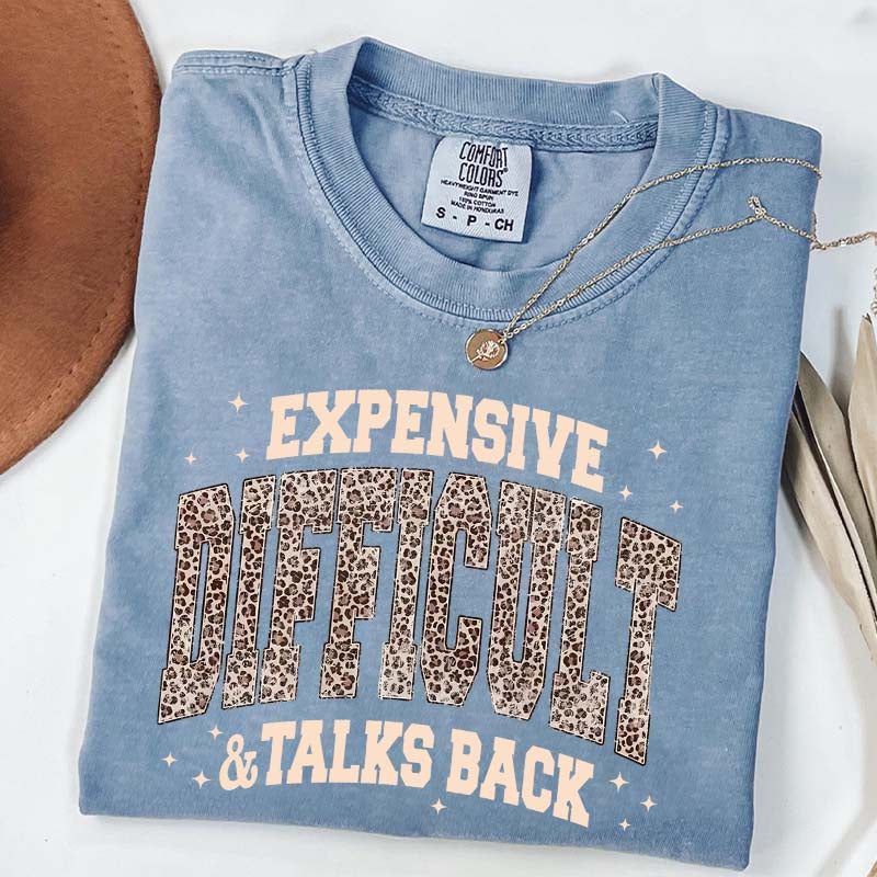 Expensive Difficult & Talks Back Leopard Print T-Shirt