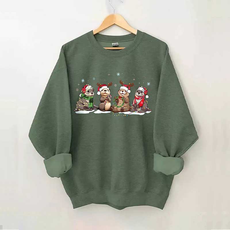 Christmas Otters Sweatshirt