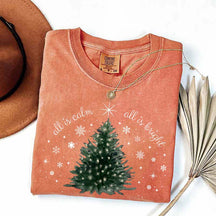 Christmas Tree Minimal Chic Holiday T-Shirt
