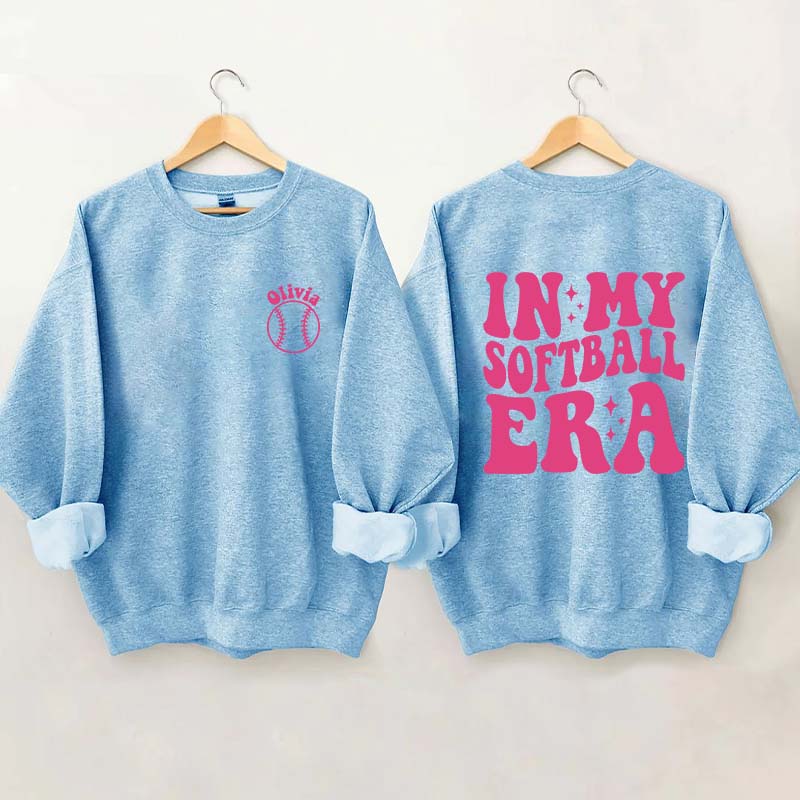 Personalized In My Softball Era Sweatshirt
