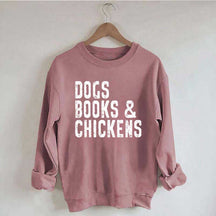 Trendy Dogs Books & Chickens Sweatshirt