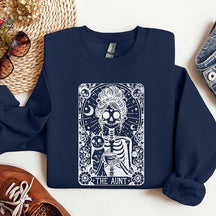 The Aunt Tarot Card Skeleton Sweatshirt