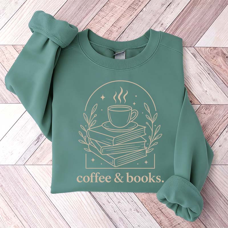 Cute Coffee & Books Club Sweatshirt