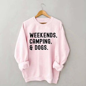 Weekends Camping & Dogs Sweatshirt