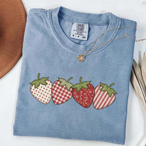 Vintage Strawberry Printed T-Shirt