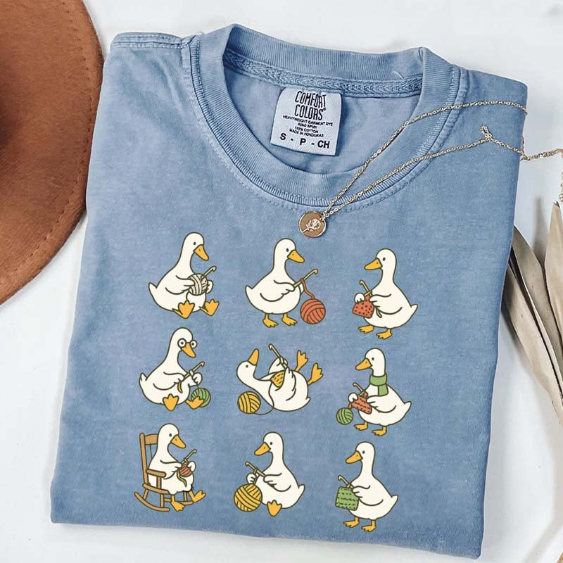 Cute Goose Crocheting T-Shirt