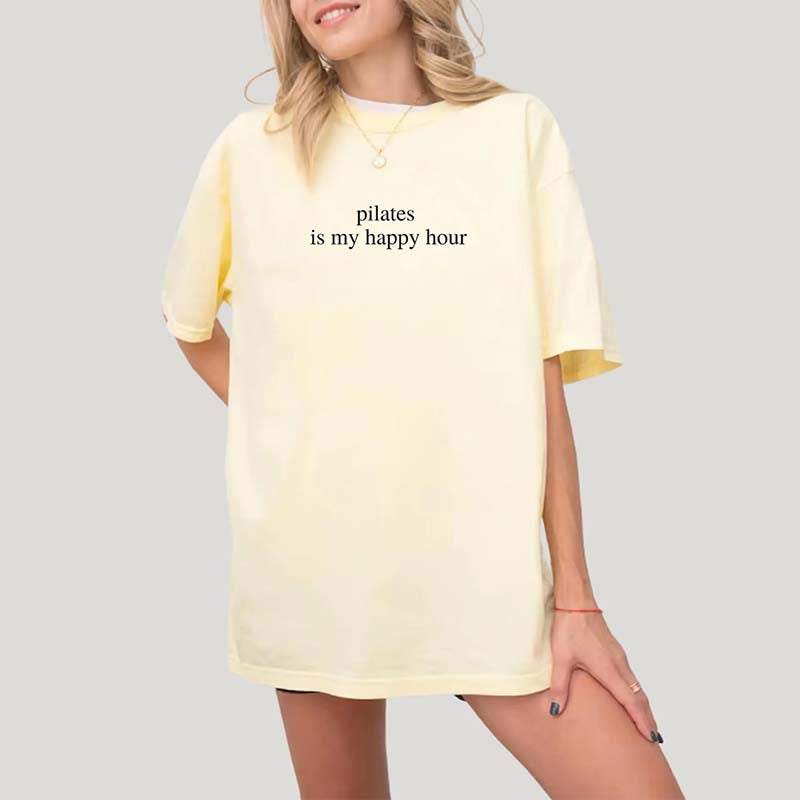 Pilates Is My Happy Hour Minimalist Workout T-Shirt