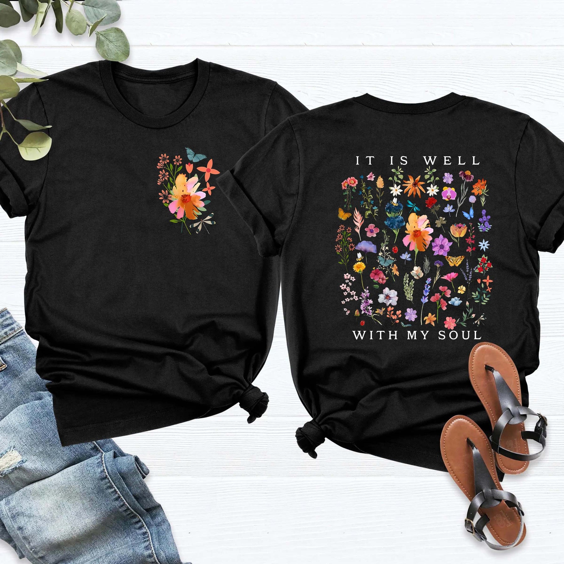 It Is Well With My Soul Floral T-Shirt