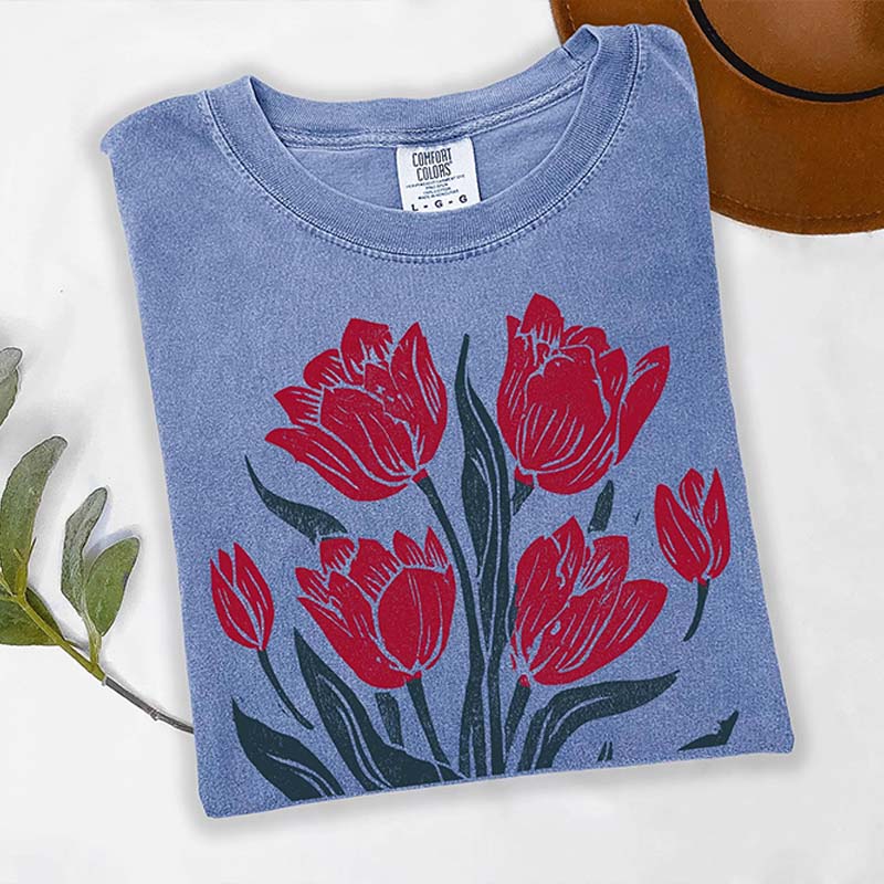 Retro Linocut T-Shirt