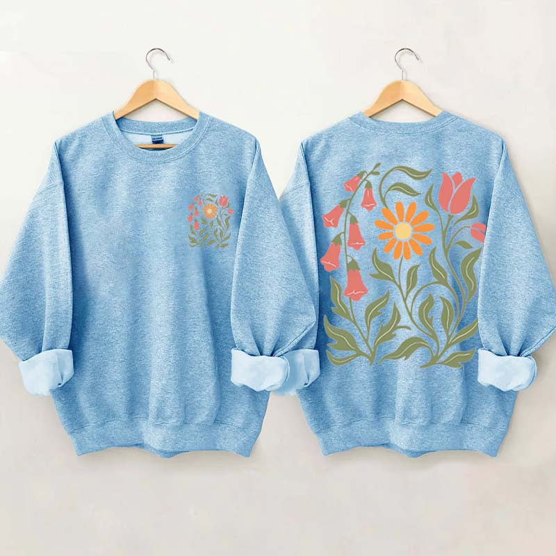 Foxglove Daisy Tulip Sweatshirt