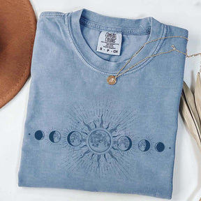 Celestial Comfort Colors Moon T-Shirt