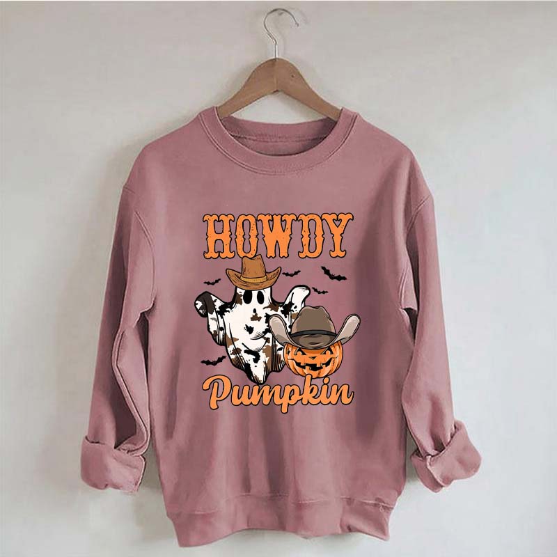 Retro Halloween Howdy Pumpkin Sweatshirt