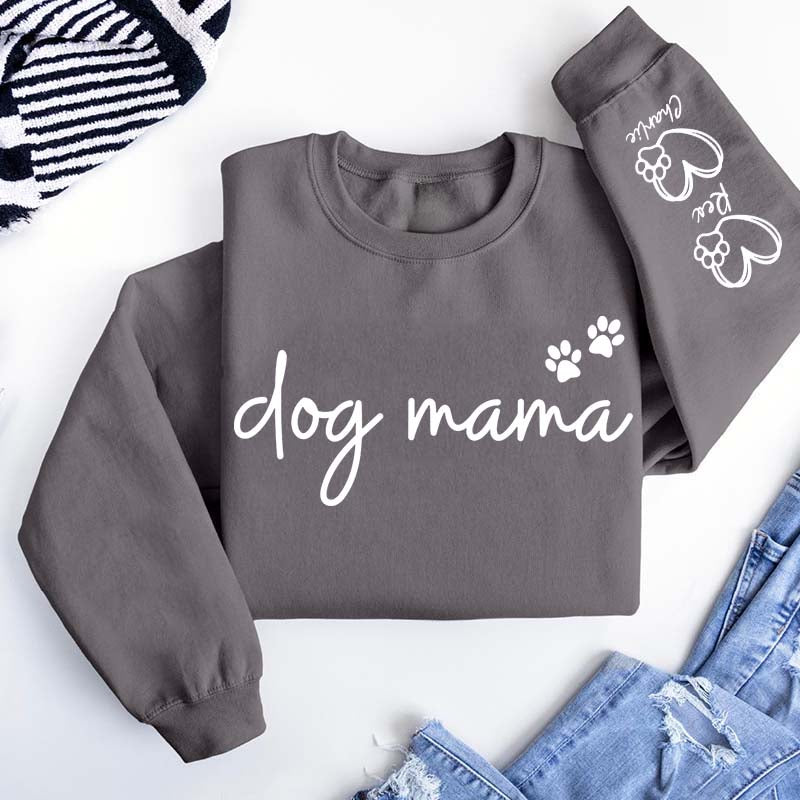Custom Dog Mama Paws Funny Sweatshirt