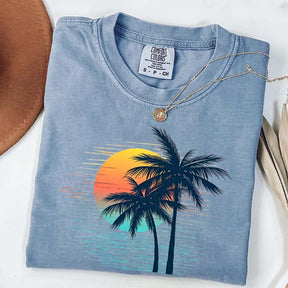 Retro Tropical Sunset T-Shirt