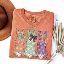 Easter Bunnies Hand-Painted T-Shirt