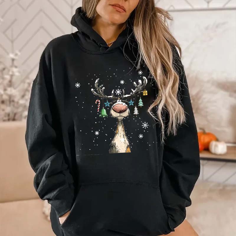 Vintage Reindeer Hoodie