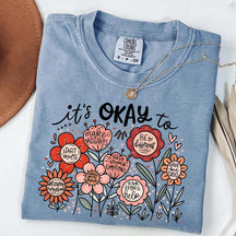 It's Okay Floral Mental Health T-Shirt