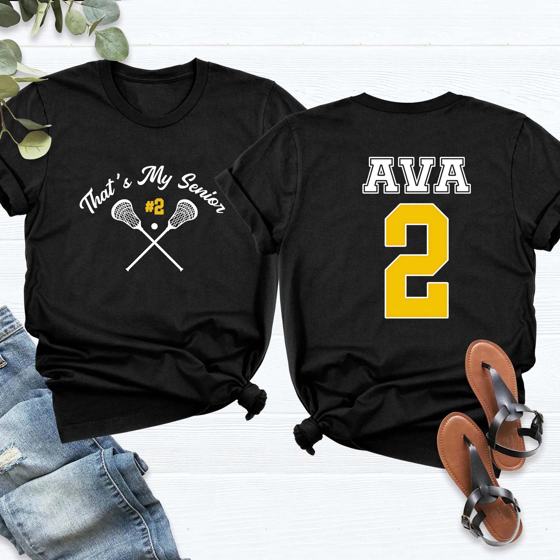 Custom Senior Lacrosse Team T-Shirt